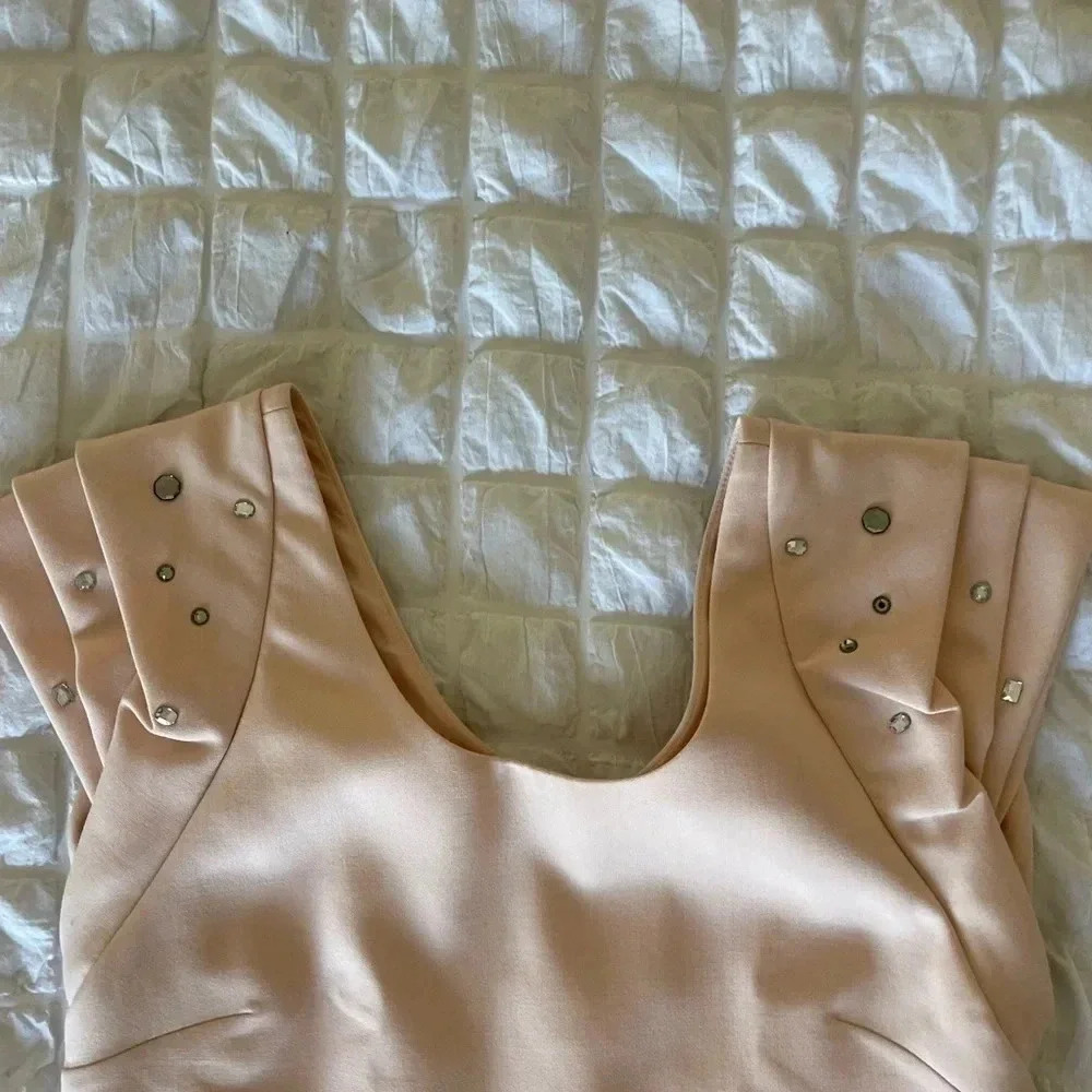 Maje pink blush diamante Rosita shift dress - Picture 6 of 11